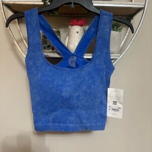 Altar’d State Revival Blue Seamless Cropped Tank